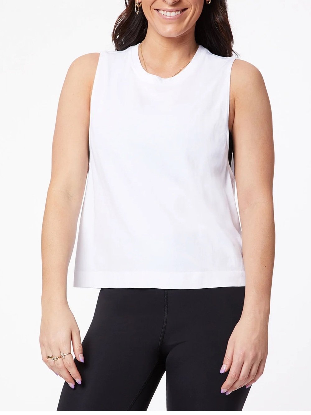 Soul by SoulCycle Seamless Sleeveless White Tank Top Size Large NWT